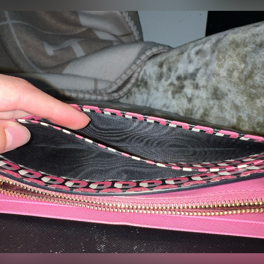 Prada Pink and Black Geometric Wallet Authentic Long Wallet - Picture 11 of 15